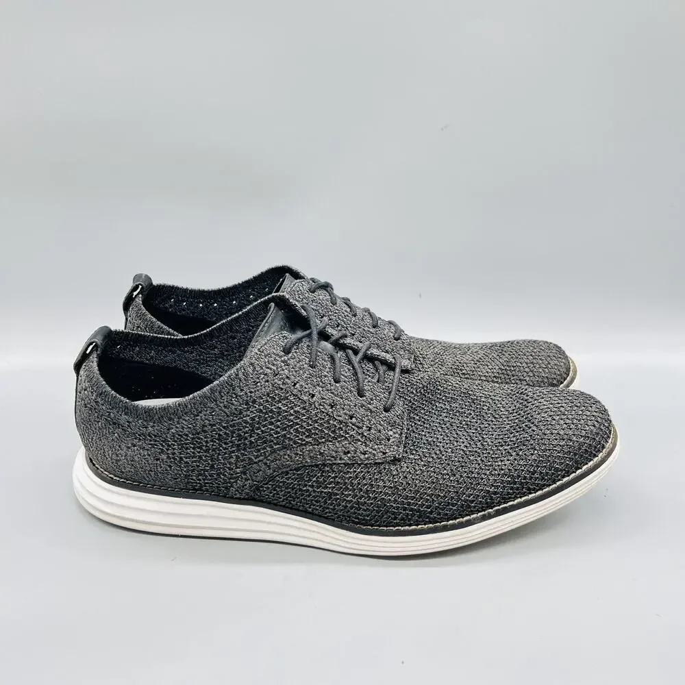 Cole Haan Shoes Mens 12 Gray Knit Lace Up Casual Sneakers Comfort Lightweight